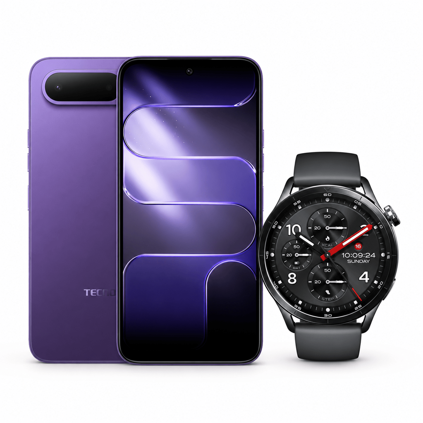 TECNO SPARK 50 5G 256+8GB FANTASY PURPLE + XIAOMI REDMI WATCH 5 ACTIVE MIDNIGHT BLACK - Tecno-Mobile Tienda Chile