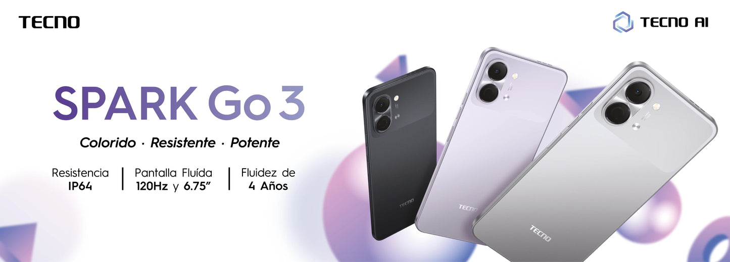 TECNO SPARK GO 3 INK BLACK - Tecno - Mobile Tienda Chile