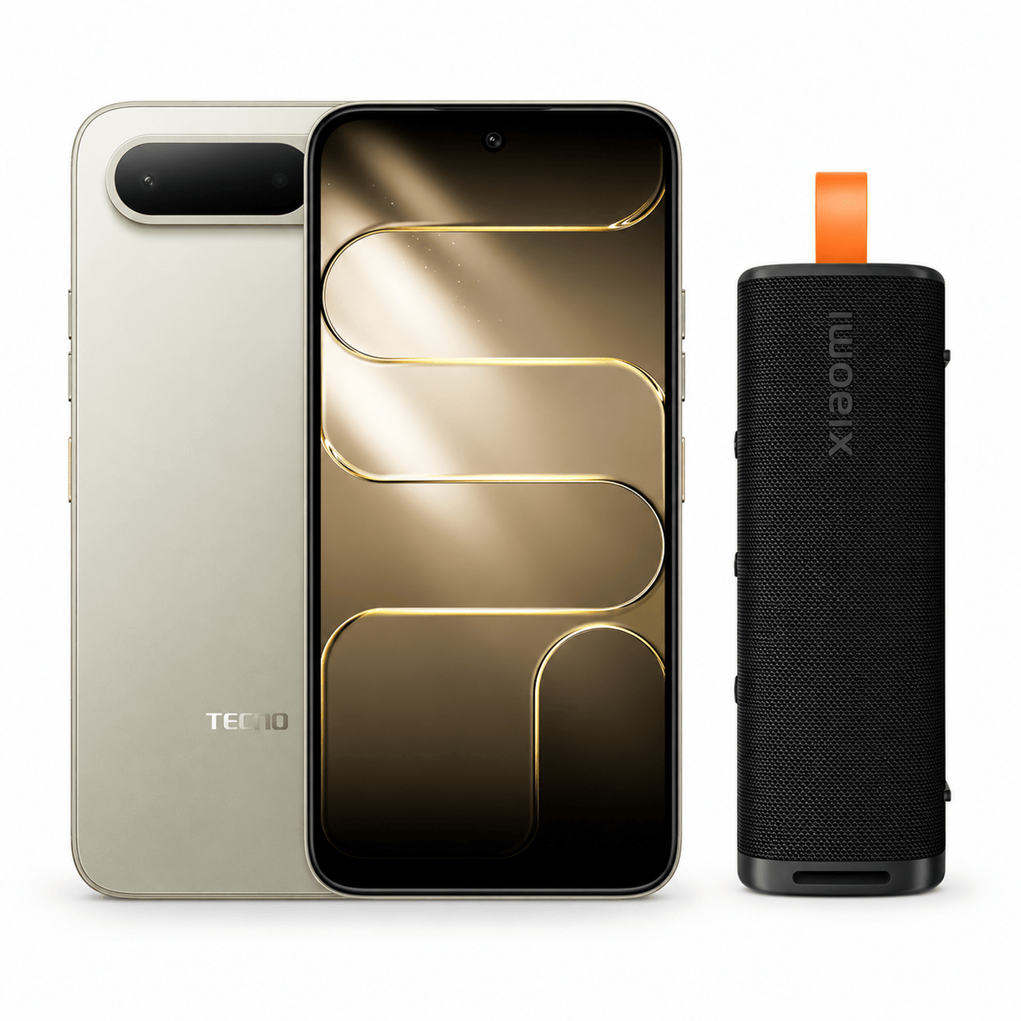TECNO SPARK 50 5G 256+8GB CHAMPAGNE GOLD + XIAOMI S29D SOUND OUTDOOR 30W BLACK - Tecno-Mobile Tienda Chile