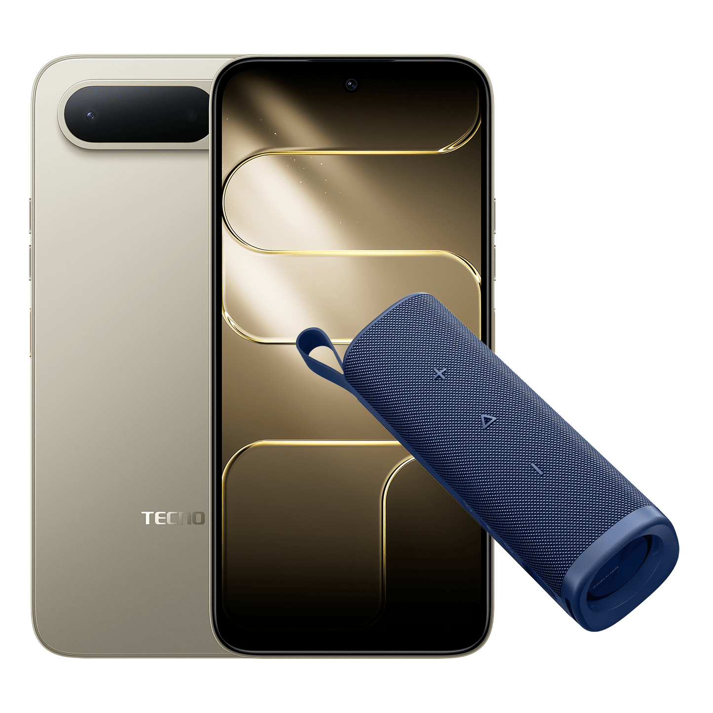 TECNO SPARK 50 5G 256+8GB CHAMPAGNE GOLD + XIAOMI S29D SOUND OUTDOOR 30W BLUE - Tecno-Mobile Tienda Chile