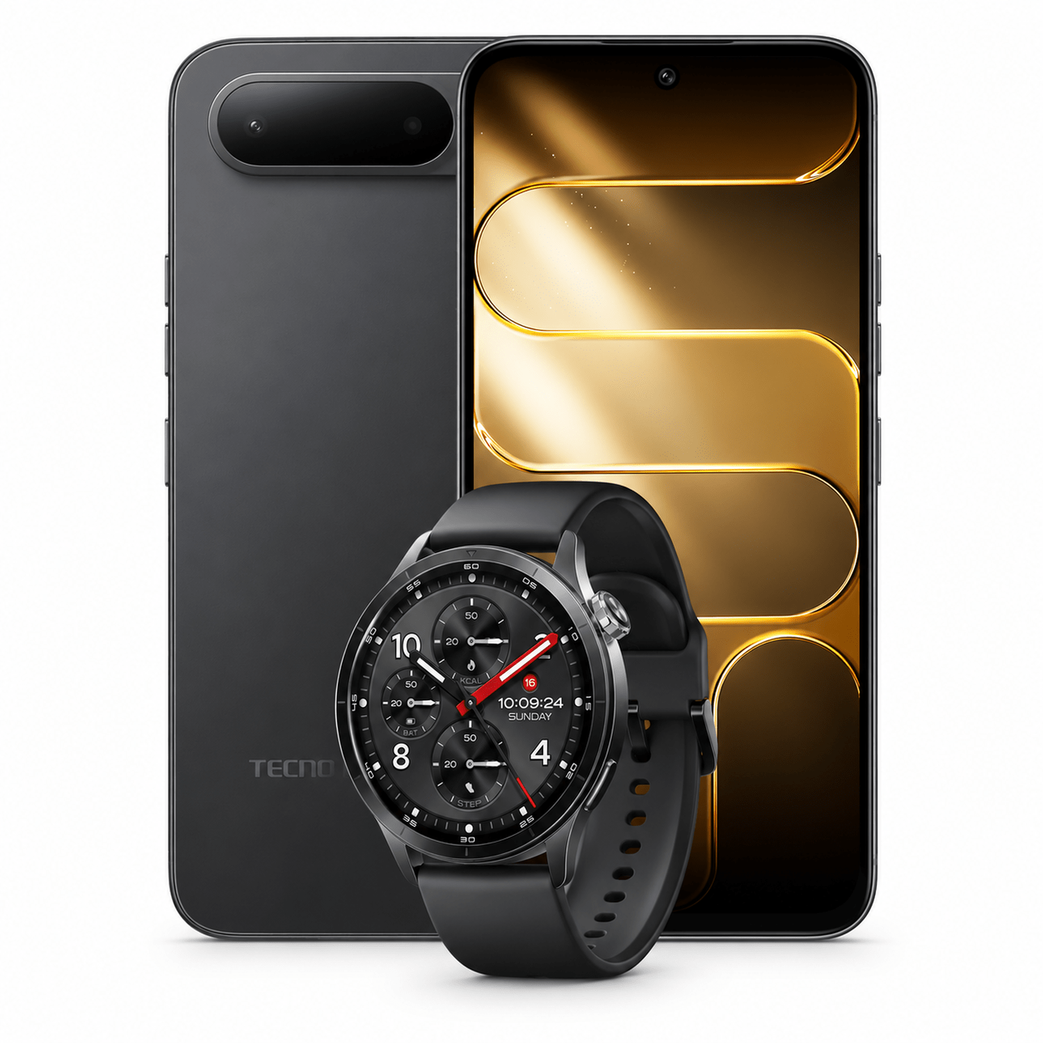 TECNO SPARK 50 5G 256+8GB INK BLACK + XIAOMI REDMI WATCH 5 ACTIVE MIDNIGHT BLACK - Tecno-Mobile Tienda Chile