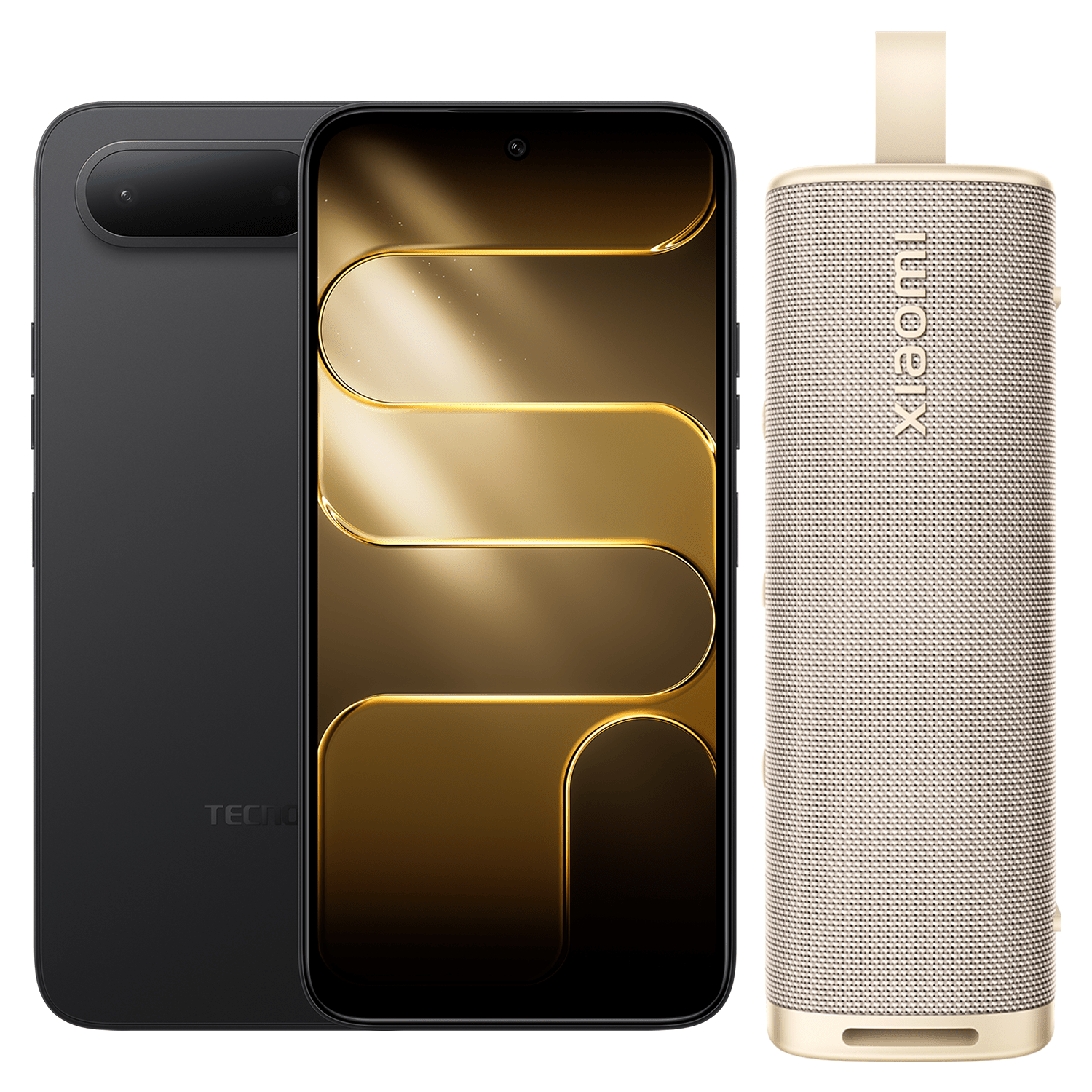 TECNO SPARK 50 5G 256+8GB INK BLACK + XIAOMI S29H SOUND OUTDOOR 30W GOLDEN - Tecno-Mobile Tienda Chile