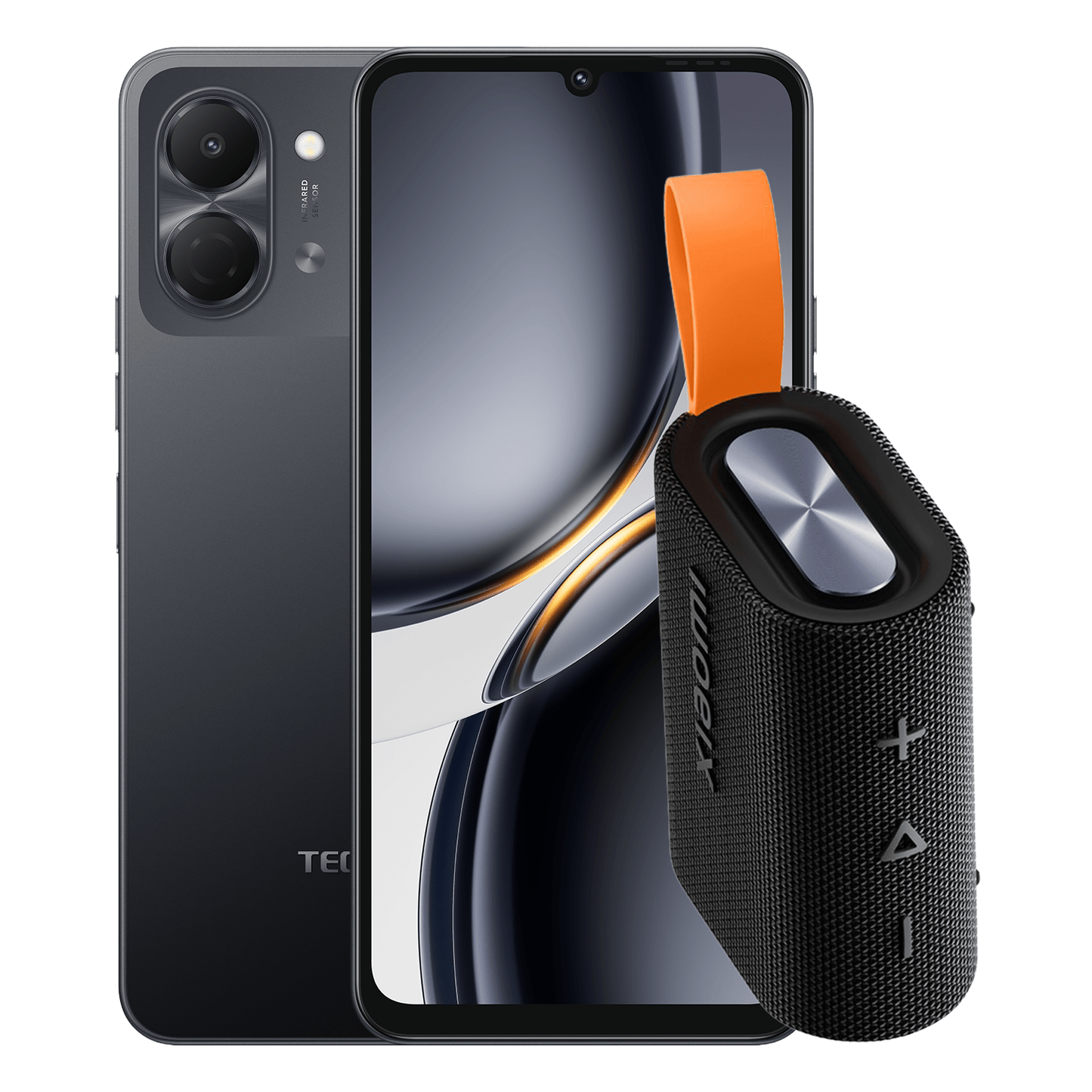 TECNO SPARK GO 3 128+4GB INK BLACK + XIAOMI S28D SOUND POCKET 5W BLACK - Tecno-Mobile Tienda Chile