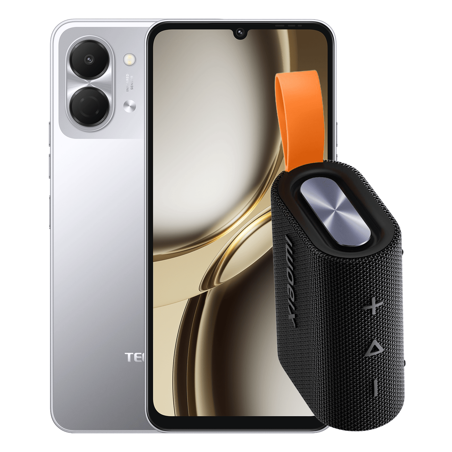 TECNO SPARK GO 3 128+4GB TITANIUM GREY + XIAOMI S28D SOUND POCKET 5W BLACK - Tecno-Mobile Tienda Chile